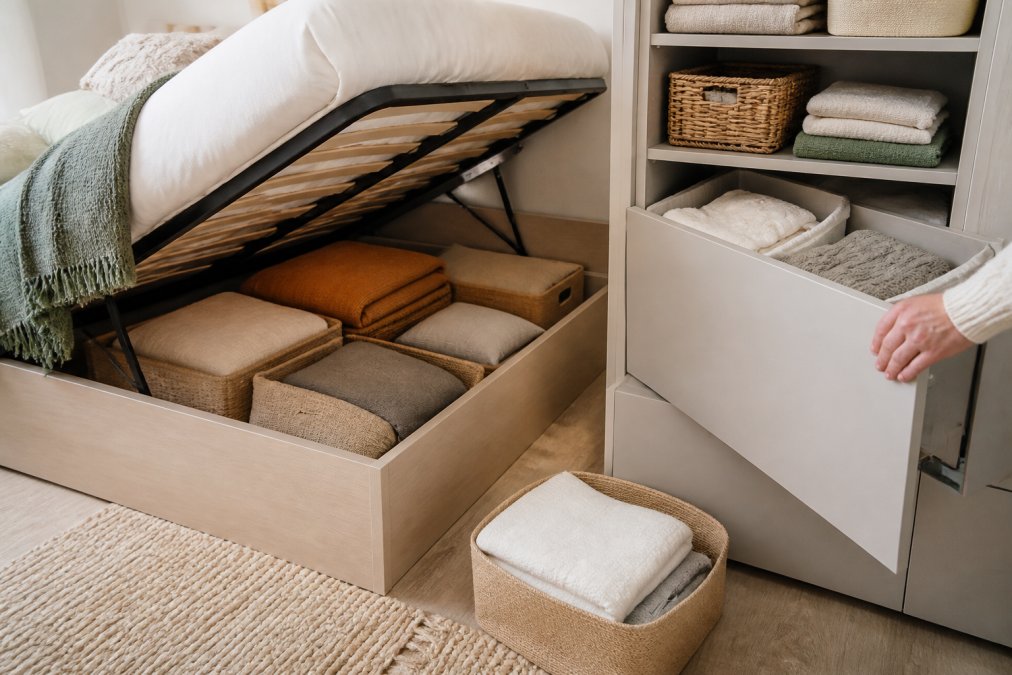 7 Space-Saving Bedroom Storage Ideas for 2026