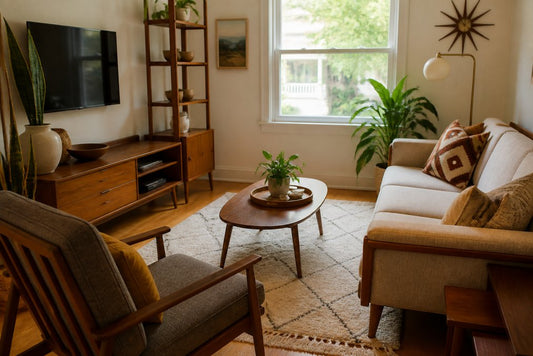 How to Style a Small Mid-Century Modern Living Room