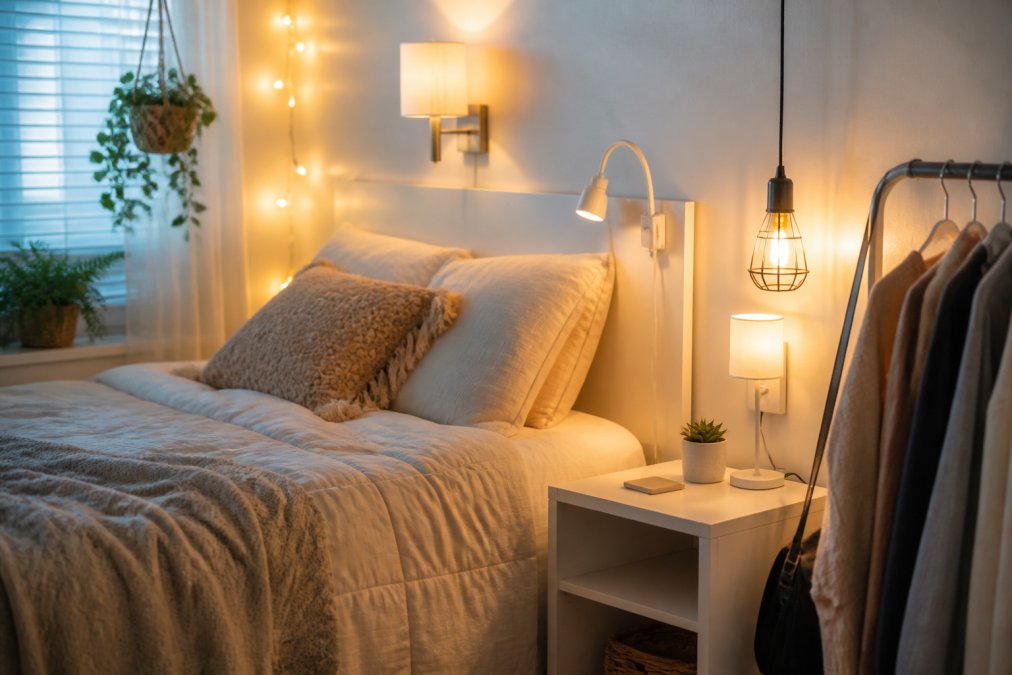 Small Bedroom Lighting for Renters: 7 No-Drill Solutions