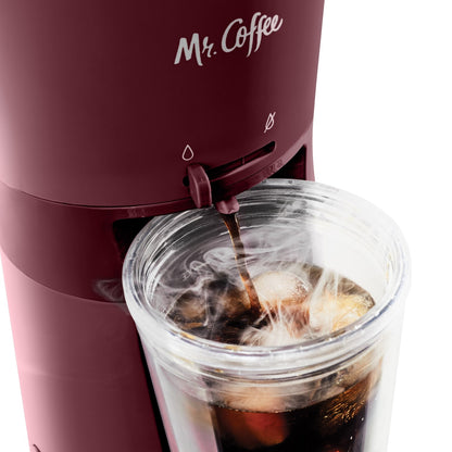 Iced Coffee Maker with Reusable Tumbler and Coffee Filter, Lavender