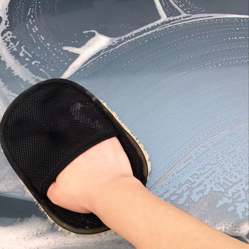 Microfiber Wool Soft Auto Car Washing Glove Cleaning Car Cleaning Glove Motorcycle Washer Care Car Paint Wash Care Tools