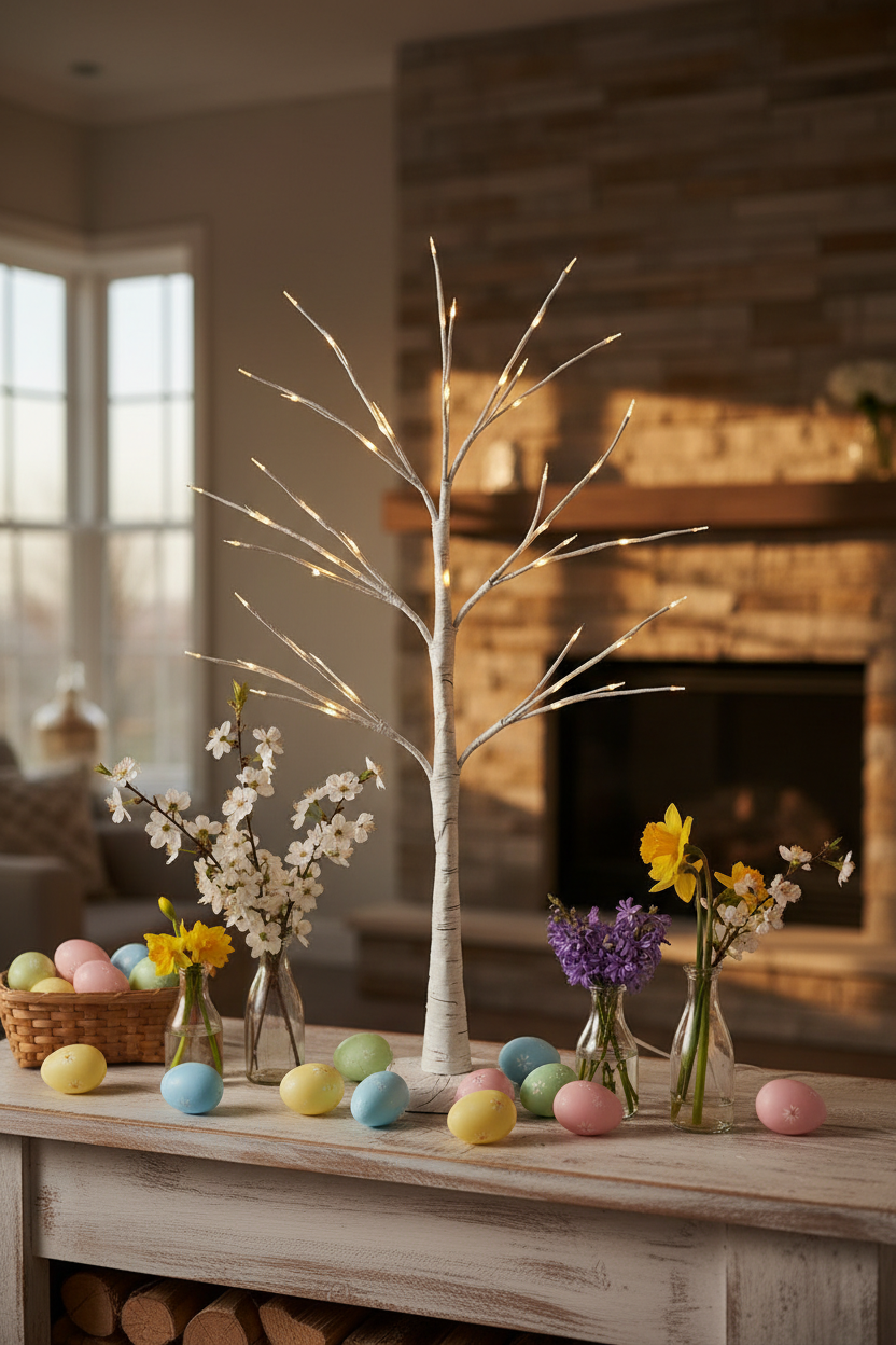 Easter LED Birch Tree Light