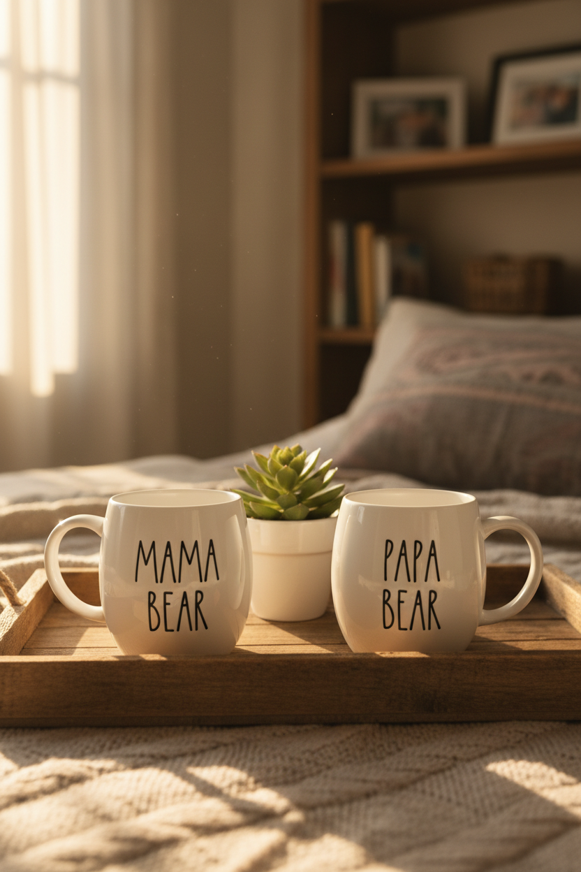 Mama Bear Papa Bear Mug Set